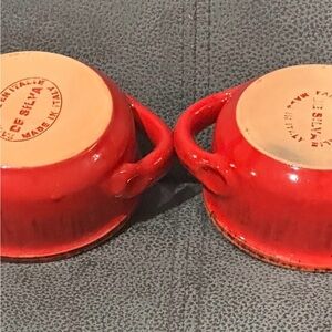 De Silva Red Black Casserole Bowls